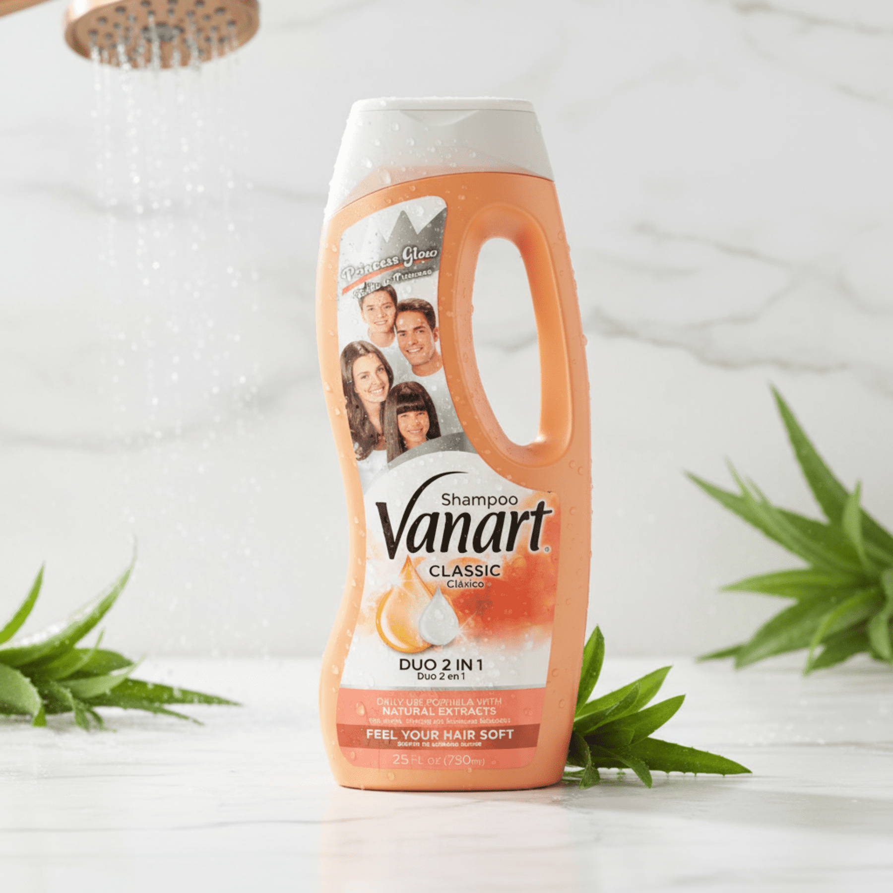 (2 pack) Vanart Classic Duo 2 in 1 Shampoo & Conditioner with Natural Extracts, Complete Care for Healthy Hair 25 Fo Bottle