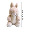 thumbnail image 2 of Lifelike Sitting Easter Bunny Plush Figurine, Realistic Golden Mink Furry Rabbit, Stuffed Animal, Soft Plush Figure, for Spring Home Decor, Tabletop Shelf Display, Window Accents, 10in, Brown, 2 of 7
