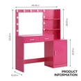 thumbnail image 6 of Holaki 46" Modern Vanity Desk with LED Lighted Mirror and Storage Drawers, 6 of 6