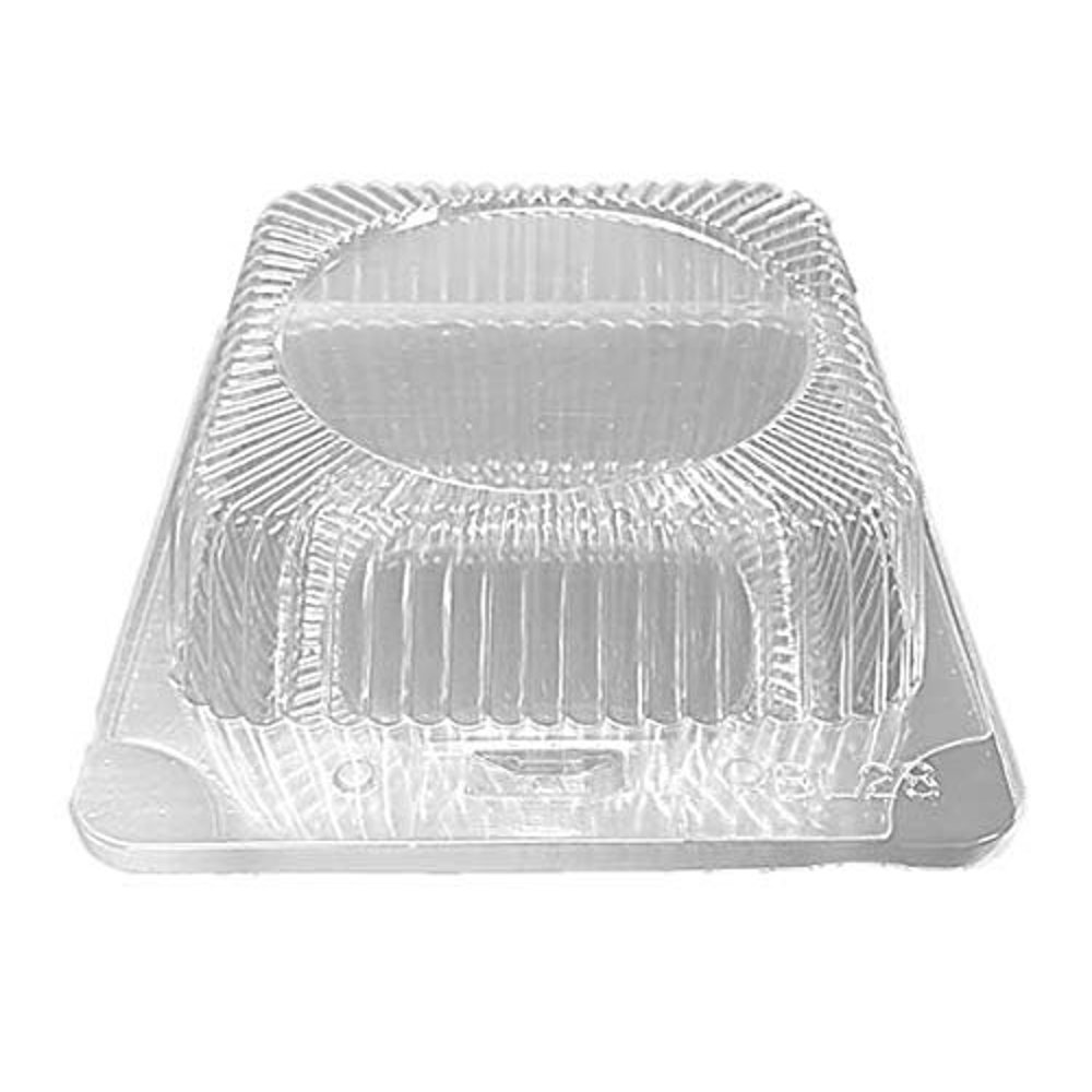 40 Clear Plastic Clamshell Containers Hinged Lid Square 5 1/4 x 5 1/4 x