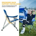 thumbnail image 2 of KingCamp Adult Folding Portable Lightweight Camping Lawn Chair with Cup Holder, Breathable Mesh Fabric - Supports 300 lbs (Blue), 2 of 8