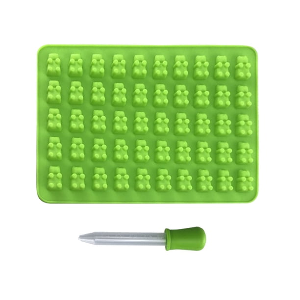 Inteprter Molde para Fondant, fabricante de cubitos de hielo de Chocolate, herramienta antiadherente para hacer pasteles, molde de silicona para hornear Herramientas y accesorios para hornear verde Inteprter HA001621-01