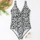 thumbnail image 4 of Traje de baño de una pieza para mujer, cómodo, liso, con almohadilla en el pecho, sin aros, Bikini con escote en V profundo OAVQHLG3B Store  lin121212, 4 of 4