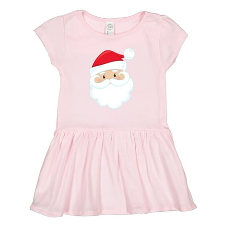 

Inktastic Santa Claus Smiling Santa Santa Hat Christmas Gift Toddler Girl Dress