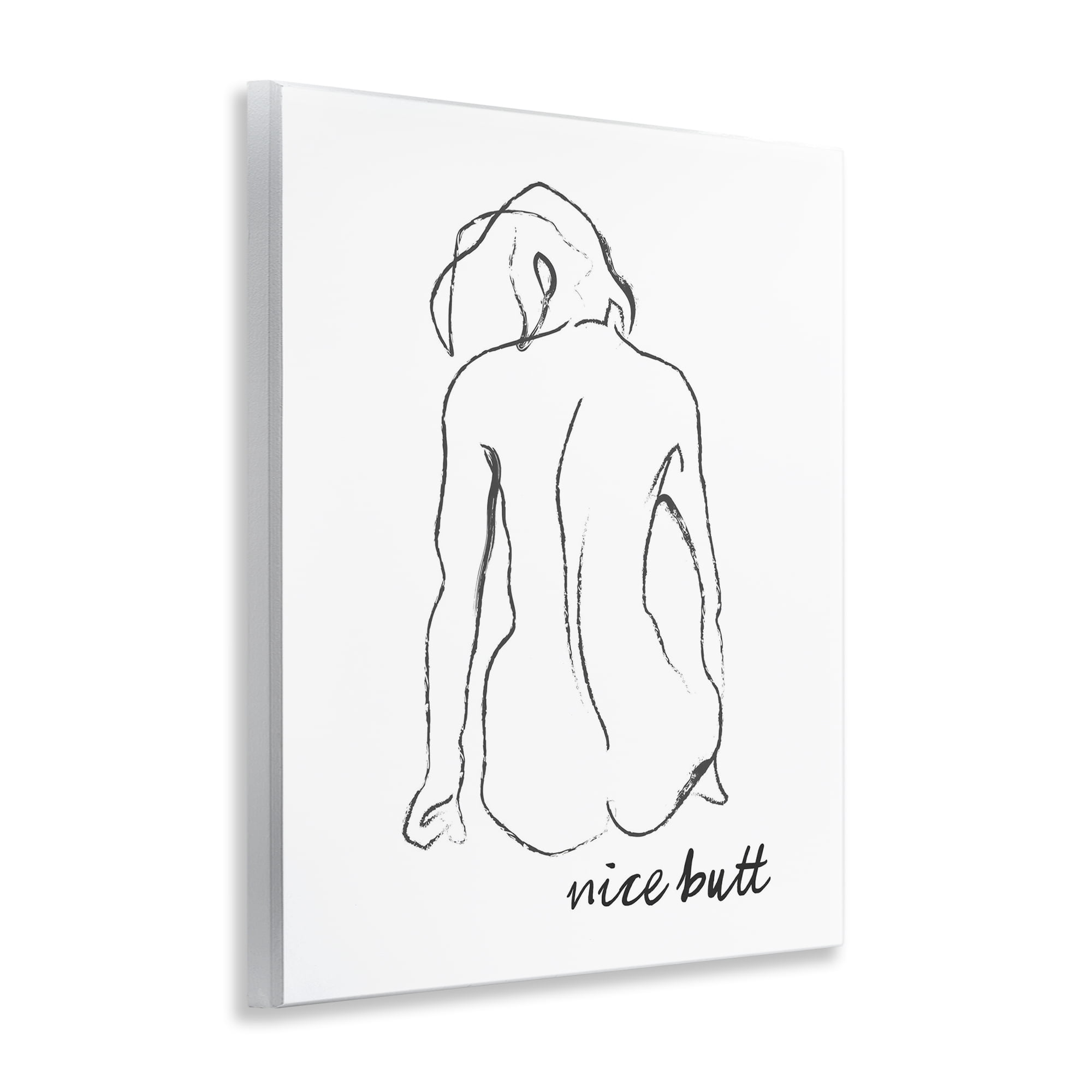 Stupell Industries Nice Butt Bathroom Refresh Wall Plaque Art, design by Lettered and Lined