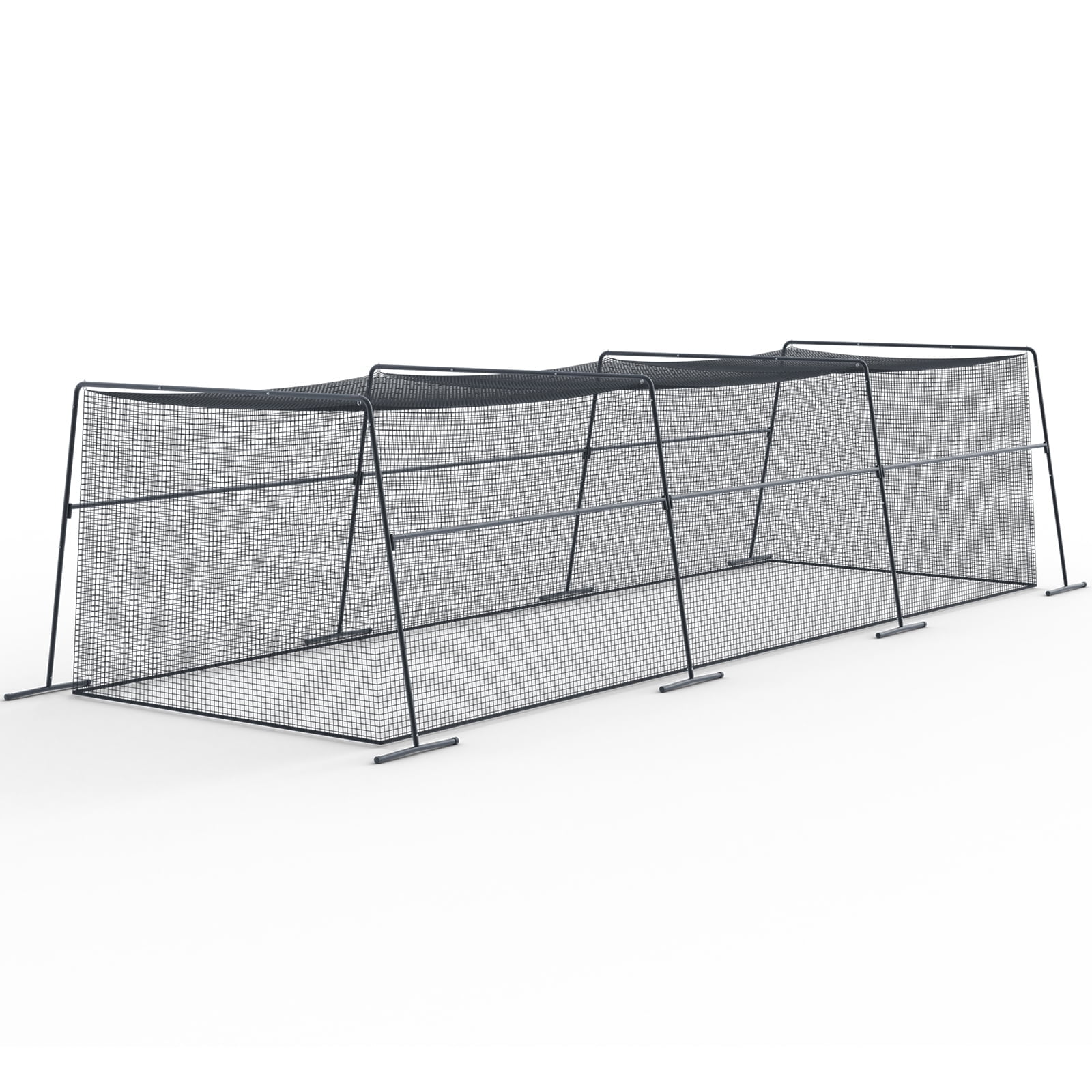 Collapsible 40ft Professional Batting Cage, Heavy-Duty Steel Frame & UV Net for Baseball & Softball, Indoor/Outdoor Use