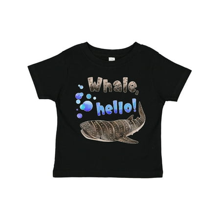 

Inktastic Whale Hello! Cute Whale Shark with Bubbles Gift Toddler Boy or Toddler Girl T-Shirt