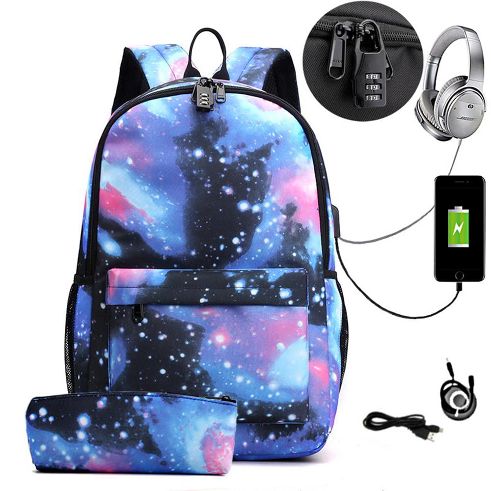 Universe Outer Space Backpacks Travel Laptop Daypack School Bags for Teens Men Women