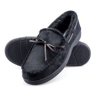 Koolaburra Mens Tipton Suede Faux Fur Moccasin Slippers  display picture 3