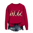 thumbnail image 1 of WEAIXIMIUNG Sweat-Shirt pour Femmes Tendance avec Col Sweat-Shirt de Noël pour Femmes Imprimé Animal Ferme, 1 of 4