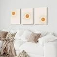 thumbnail image 2 of Boho Sun Wall Art Minimalist Boho Wall Decor Mid-Century Modern Wall Art Abstract Line Sun Horizon Nature Illustrations Orange Framed Wall Art for Living Room Bedroom Bathroom 12x16inch Set of 3, 2 of 6