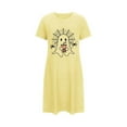 thumbnail image 2 of Sakmal Plus Size Moomoo Nightgowns for Women Short Yellow Casual Halloween Sleepwear Ghost Print Short Sleeve Nightgowns for Women, 2 of 5