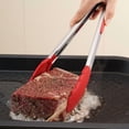 thumbnail image 4 of Typpkmm 7/9/ Silicone Kitchen Bbq Tongs Stainless Steel Locking Cooking Tongs with Silicone Tips Non 12inch, 4 of 7