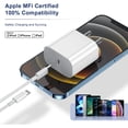 thumbnail image 6 of iPhone 14 13 12 11 Fast Charger, [Apple MFi Certified] 20W PD USB C Wall Charger Block, Type-C Power Adapter Charging Plug for Apple iPhone 14/14 Pro Max/13 Pro/12 Mini/11/XS/8 iPad Pro,Samsung Galaxy, 6 of 6
