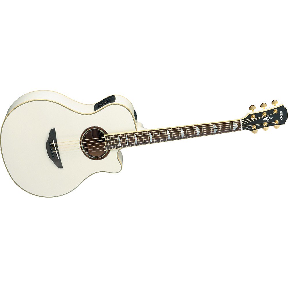 Yamaha APX1000 Thinline Cutaway AcousticElectric Guitar Pearl White
