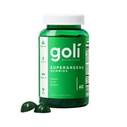 Goli Nutrition Supergreens Gummies,  Super Green and Probiotic Blend Dietary Supplement, 60 Count