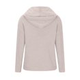 thumbnail image 4 of Lenpel Women's Hoodies Soft Warm Long Sleeve Solid Textured Casual Pullover Sweaters Fall Fashion Outfits, 4 of 6
