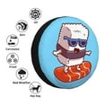 thumbnail image 5 of Balery Sushi Salmon Surfingtire Cover Waterproof Dust-Proof, Universal Spare Wheel Tire Cover For Trailer, Rv, Suv Truck And Vehicle Camper Accessories-14 Inch, 5 of 9