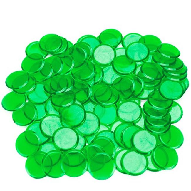 Bingo Wand Chips, Green Pack of 100