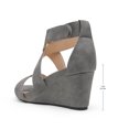 thumbnail image 3 of DREAM PAIRS Women's Elastic Ankle Strap Wedge Sandals, 3 of 6