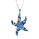 thumbnail image 2 of Juego de aretes y cadena con dije con forma de Estrella de mar, plata mexicana ley .925, azul, 2 of 5