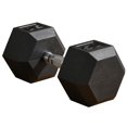 thumbnail image 1 of Soozier 50lbs Rubber Dumbbells Weight Set for Body Fitness Training Home Office, 1 of 9