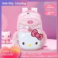 thumbnail image 2 of Mochilas escolares que protegen la columna vertebral y reducen la carga para estudiantes de primaria de Hello Kitty Mochila escolar para niñas de jardín de infantes Bolso de hombro rosa, 2 of 5