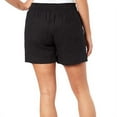 thumbnail image 3 of Briggs New York Shorts d'Été pour Femmes en Mélange de Lin à Enfiler avec Poches et Cordon de Serrage - Noir – Taille : (L/grand), 3 of 4