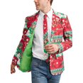 thumbnail image 3 of Greensource Men's Christmas Holiday Blazer and Tie, 3 of 4