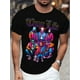 thumbnail image 1 of Camiseta con estampado gráfico de Thug Life para hombre - Camiseta informal de cuello redondo 100 % algodón con ligero estiramiento - Top de punto de corte regular, camiseta deportiva de ocio, 1 of 5