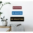 thumbnail image 5 of Standard No Soliciting Sign - Black / Silver - Large 3" X 9", 5 of 5