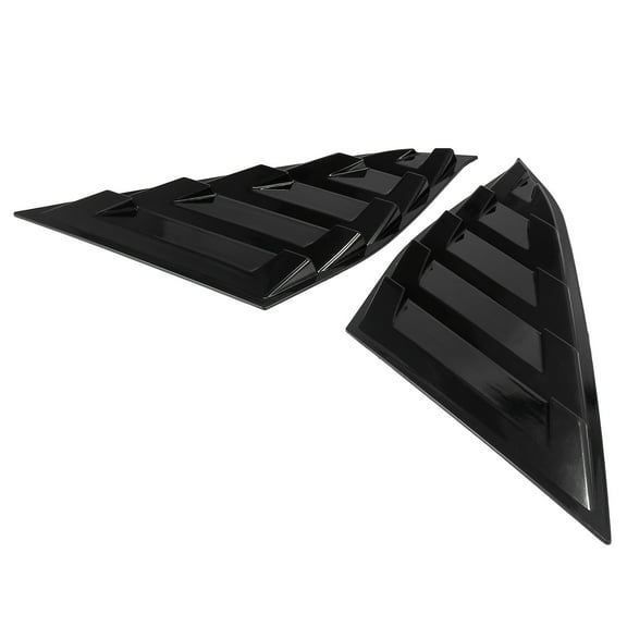 2pcs Rear Side Quarter Window Louvers for Honda Accord 2018 2019 2020 Exterior Decoration Glossy Black
