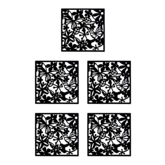 Cateissary Panel de pantallas divisorias colgantes, Panel divisor de habitación DIY, moderno, ligero y elegante, mariposas negras, 4 pack/lote Type2 NO2
