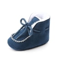 thumbnail image 5 of Seyurigaoka Newborn Baby Thicken Lining Boots Tie-Up Adjustable Drawstring Non-Slip Sole Plain Thermal Early Walkers Flat Shoes, 5 of 6