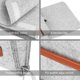 thumbnail image 5 of Bolso de noche gris claro, organizador de bolsillo para guardar ropa de cama, bolsa para colgar mando a distancia, tableta, cable de carga, revistas, gafas y bolígrafo, 5 of 5