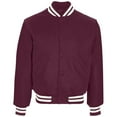 thumbnail image 1 of Adult Varsity Jacket, Maroon & White - Large, 1 of 1