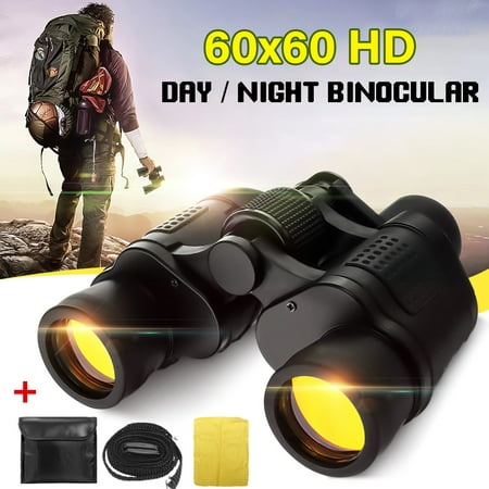 60x60 HD Binoculars with Coordinate, Hunting Camping Outdoor Day Waterproof Wide Angle Telescope with Low-Light Night