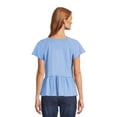 thumbnail image 3 of Time and Tru Women's Peplum Top, Sizes XS-XXXL, 3 of 5