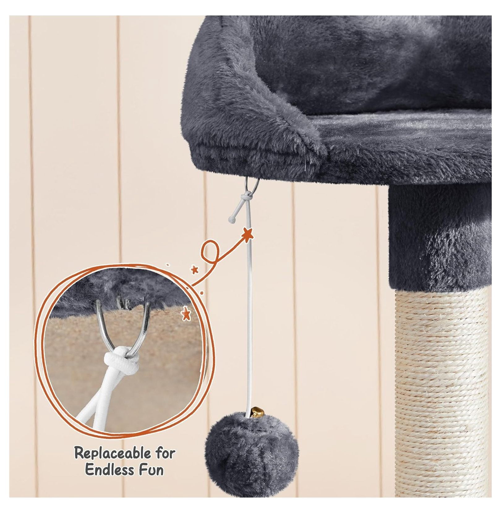 Cat Tree for Large Cats 76.5", Extra Large Cat Tower with Scratching Posts & Perches