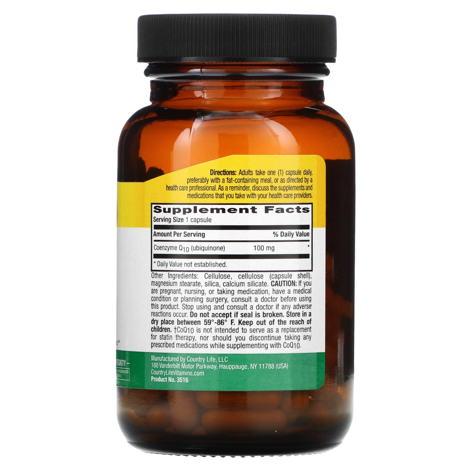 Country Life Simply CoQ10 100mg – Supports Heart Function & Cellular Energy, Vegan Softgels, Certified Gluten-Free, Non-GMO Supplement, 60 ct – Cardiovascular Health Support