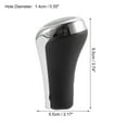 thumbnail image 3 of 5 Speed Manual Gear Stick Shift Knob Transmission for BMW X1 ABS Faux Leather Black Silver Tone, 3 of 6