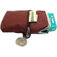 thumbnail image 5 of Women 100% Pure Leather Cigarette Case Lighter Pocket Zipper Coin Pouch -4 Color (Wine), 5 of 8