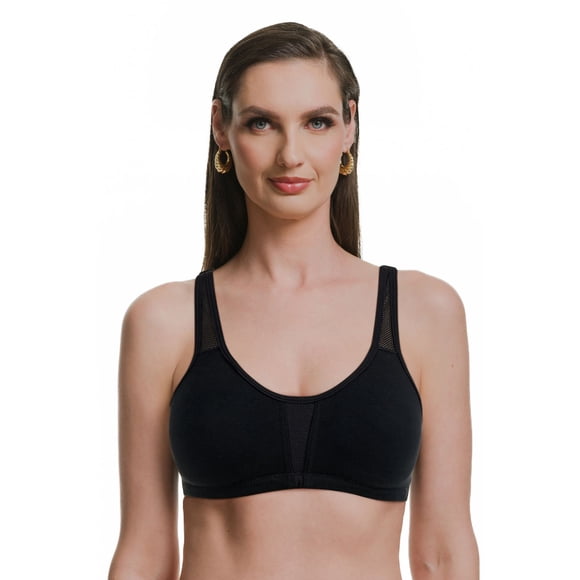 Brasier Deportivo para Mujer - PLAYTEX - Copas Moldeadas Sin Varillas - Soporte Cómodo - Modelo 4778 - Estilo Active - Color Negro -Talla 34B