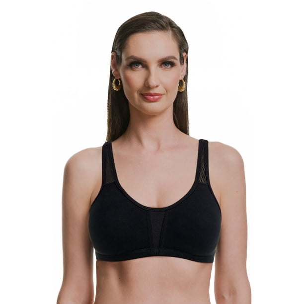 Brasier Deportivo para Mujer - PLAYTEX - Copas Moldeadas Sin Varillas - Soporte Cómodo - Modelo 4778 - Estilo Active - Color Negro -Talla 36B