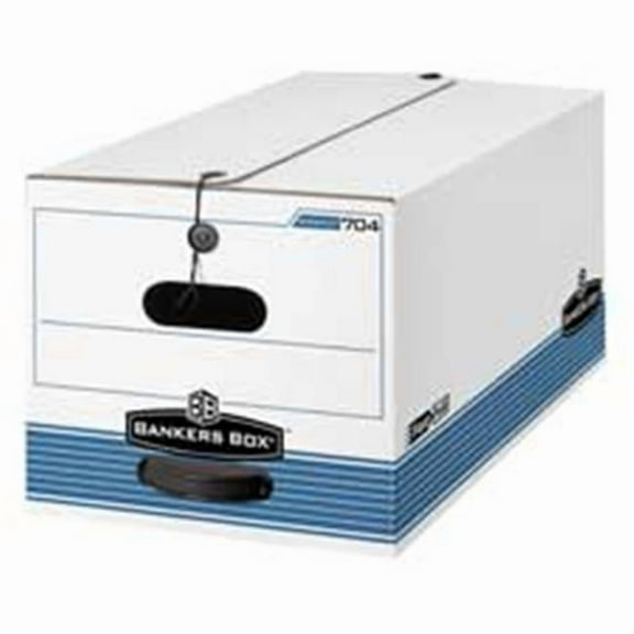 Fellowes Mfg. Co. FEL Stor-File Storage Boxes- Letter- 12in.x24in.x10in.- 12-CT- White