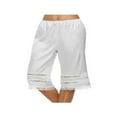thumbnail image 2 of Women's Lace Trim Culotte Slip Snip-it Pettipants Bottom Split Skirt Bloomers Lingerie Satin Pant, 2 of 8