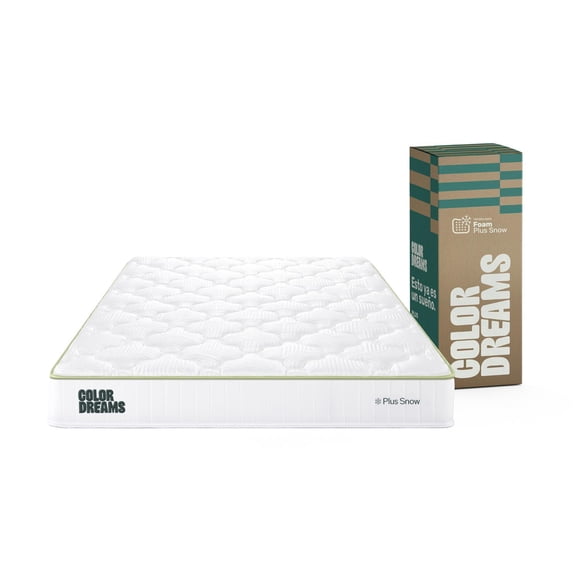 Colchón Matrimonial Color Dreams Foam Plus Snow| 23 cm | Firmeza media | Caja | Certificado