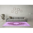thumbnail image 3 of Ahgly Company Indoor Rectangle Medallion Purple Traditional Area Rugs, 2' x 5', 3 of 4