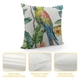 thumbnail image 4 of PRATYUS Throw Pillow Cover Green Bird Tropical Pattern Parrot and Flowers Hawaii Ara Pillowcase Home Decorative Square Pillow Case Cushion Cover, 4 of 5