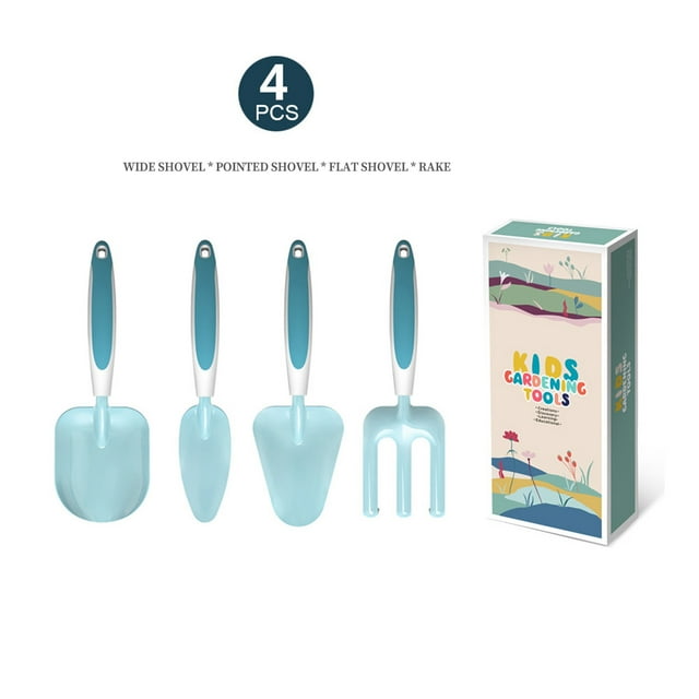 Xihbxyly Juego de Herramientas de Jardinería de 4 Piezas, Herramientas para Exteriores, Juguetes de Jardinería para Niños de 3 a 8 Años, Exploración Divertida de La Naturaleza, Aprendizaje En El Jard